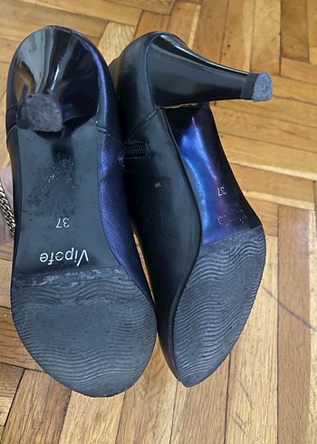 Siyah Deri Kadın Topuklu Bot - Görsel 5