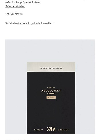 Zara Absolutely Dark erkek Parfümü 100 ml - Görsel 5