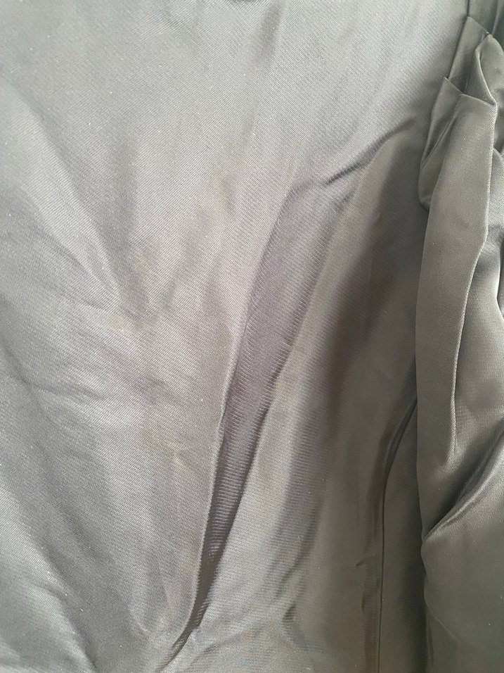 Siyah Drapeli Uzun Kollu Midi Elbise - Görsel 3