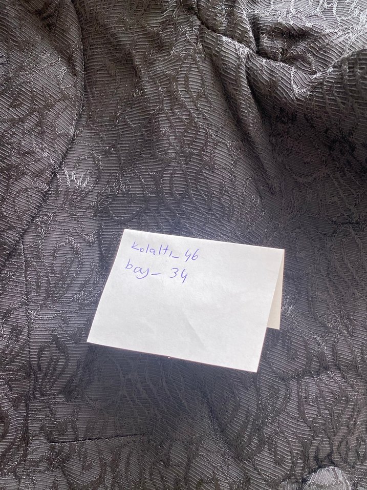 Düğmeli Siyah Kısa Kadın Blazer Ceket - Görsel 5