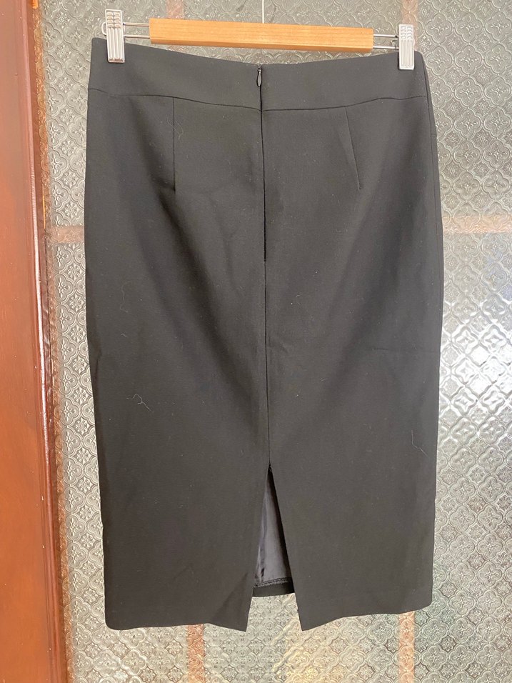 Kadın Siyah Pilili Uzun Kalem Etek - Görsel 3