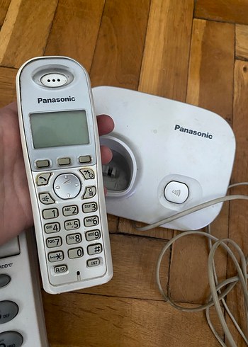 Beyaz Panasonic Kablosuz Telefon Seti - Görsel 3