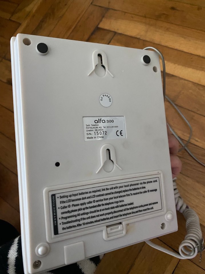 Beyaz Panasonic Kablosuz Telefon Seti - Görsel 4