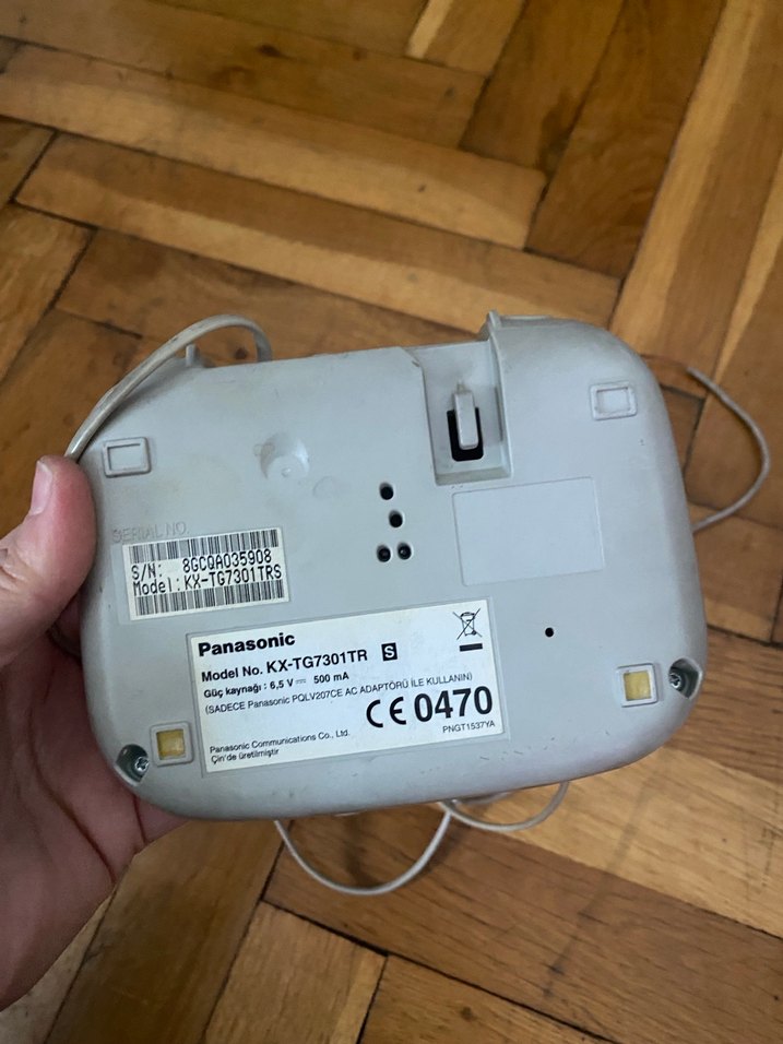 Beyaz Panasonic Kablosuz Telefon Seti - Görsel 5