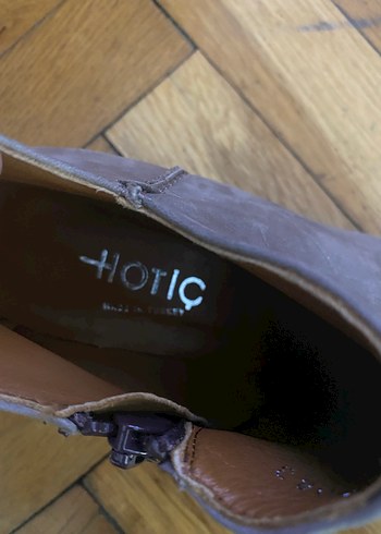 Bej Süet Kadın Botlar Blok Topuklu - Görsel 2