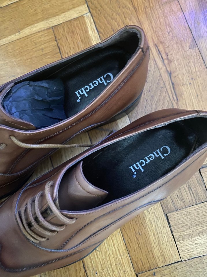 Kahverengi Deri Bağcıklı Klasik Erkek Ayakkabı - Görsel 4