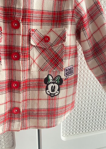 Kırmızı Ekoseli Nakışlı Çocuk Gömlek ceket - Görsel 3
