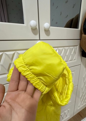 Kız veya erkek Tulum 9 ay Sarı Bebek Kürklü Nakışlı Tulum - Görsel 5