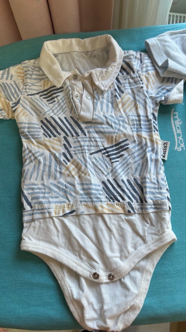 Erkek Bebek Body zıbın 6 ay - Görsel 3