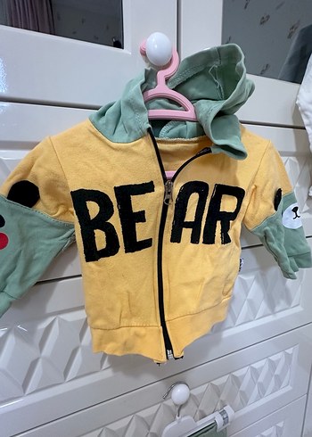 Sarı ve yeşil bebek eşofman takımı 9 ay - Görsel 2