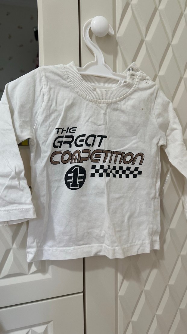 Sarı ve yeşil bebek eşofman takımı 9 ay - Görsel 3