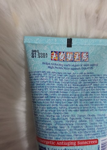 AQUAS Anti-Aging Güneş Kremi SPF 50 50ml - Görsel 3