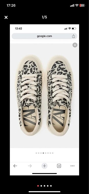 Zara leopar spor ayakkabı