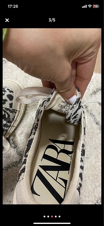 37 Beden Zara leopar spor ayakkabı