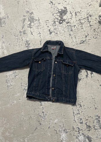 Düğmeli Lacivert Kadın Denim Ceket