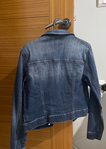 m Beden mavi Renk Düğmeli Kadın Mavi Denim Ceket