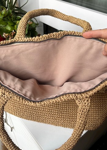 Tasarımcı Dantel Detaylı Örgü Bohem Kadın Çantası
