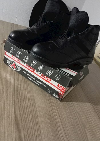 Siyah Kauçuk Biker Botlar Velcro Bantlı