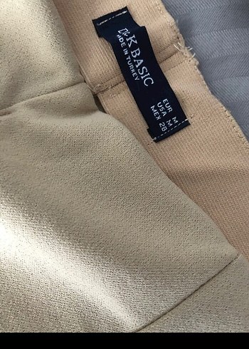 krem renk süet tarzda fermuarlı pantolon - Görsel 4