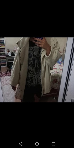 l Beden ten rengi Renk kremrengi yün vintage kaban