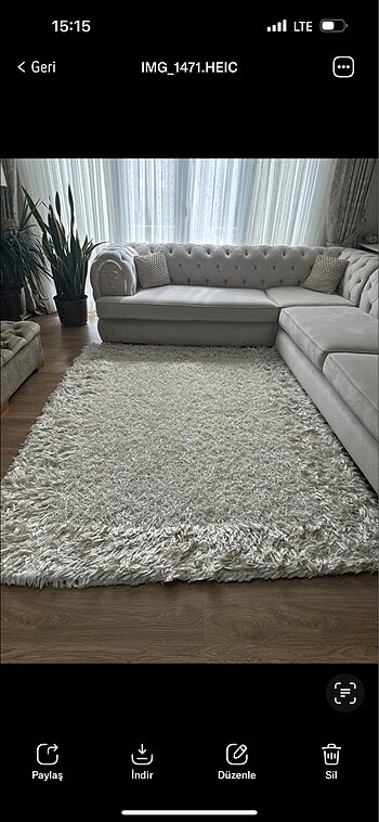 Salon halısı kırık beyaz