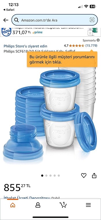 Philips philips avent anne süt saklama kapları