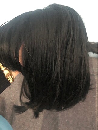 Siyah bob model peruk