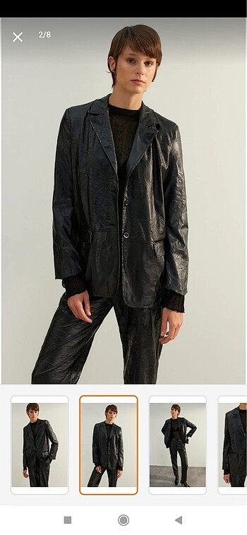 Deri blazer ceket
