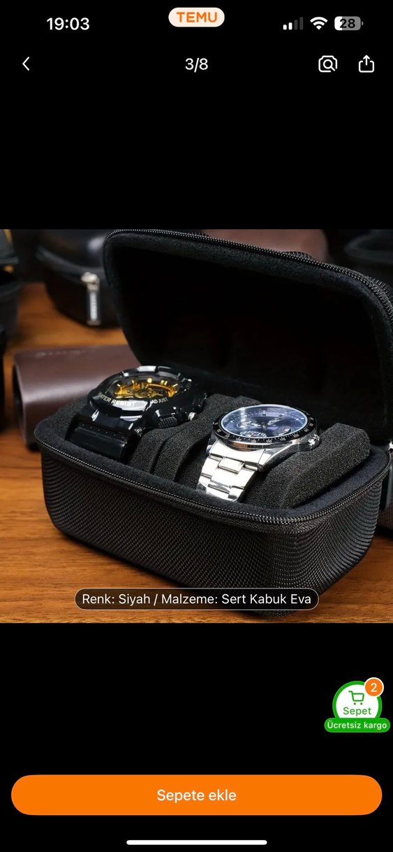 2 Li saat saklama ve koruma çantası - Görsel 2