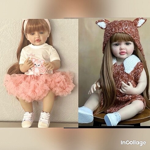 1 bebek 2 stil (Reborn bebek) YEDEK KIYAFETLİ