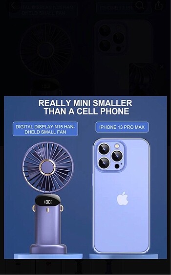 RENK İÇİN İLAN AÇTIRIN!! TAŞINIR EL TİPİ FAN (Mavi-Pembe-Yeşil-B - Görsel 5