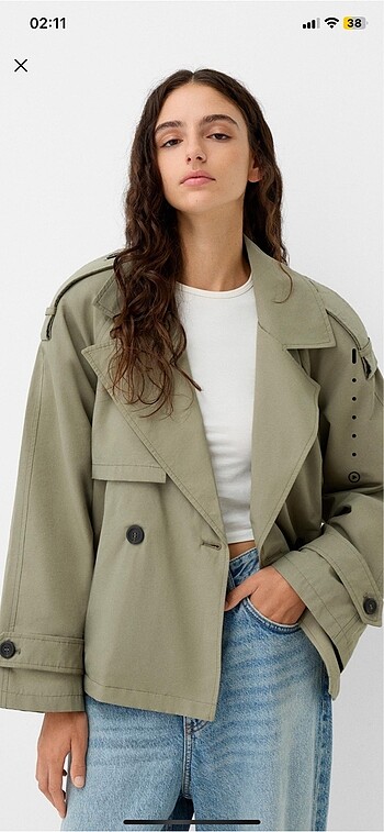 Bershka bershka kısa trençkot