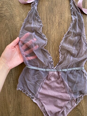 Asos transparan bodysuıt