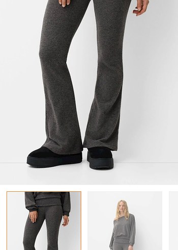 Bershka bershka etiketli ispanyol paça pantolon