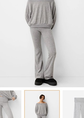 bershka etiketli ispanyol paça pantolon