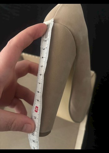 Bej Süet Platform Topuklu - Görsel 4