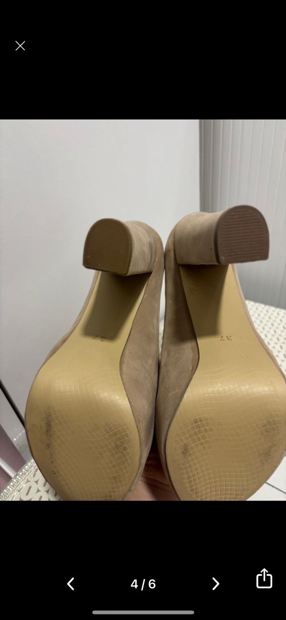 Bej Süet Platform Topuklu - Görsel 3