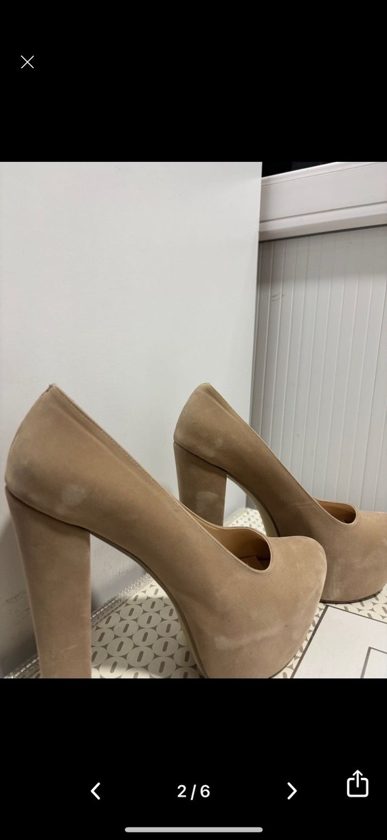 Bej Süet Platform Topuklu - Görsel 2