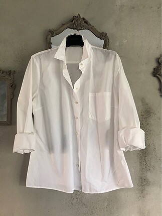 Zara beyaz xl coton gömlek