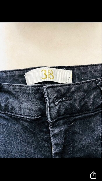 38 Beden Zara siyah jean şort