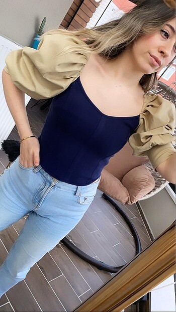 s Beden lacivert Renk Zara bluz