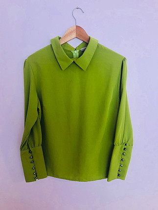 Fıstık yeşil gömlek