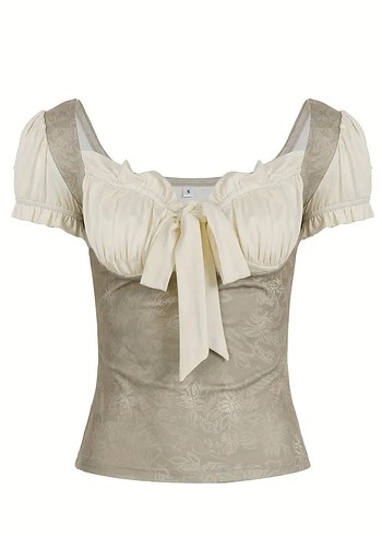 Bej Nakışlı Straplez Bustiyer - Görsel 2