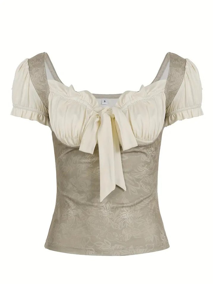 Bej Nakışlı Straplez Bustiyer - Görsel 2