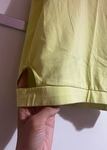 Zara Sarı Kolsuz Atlet, Keten Kumaş, Basic