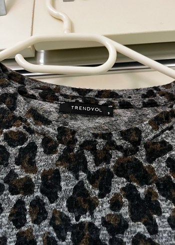 Gri Desenli Uzun Kollu Triko Elbise - Görsel 2