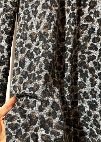 Gri Desenli Uzun Kollu Triko Elbise - Görsel 3