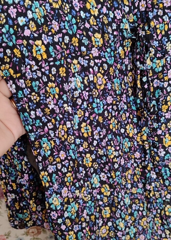 Zara desenli elbise m beden - Görsel 5