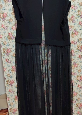 uzun tül kadın yelek - Görsel 4