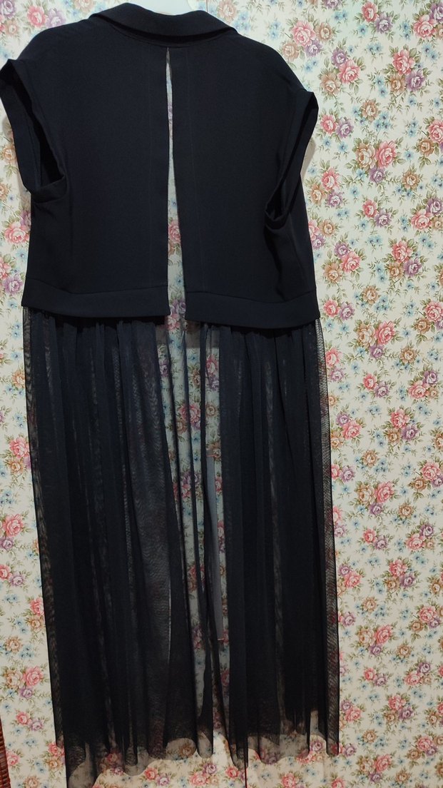 uzun tül kadın yelek - Görsel 5